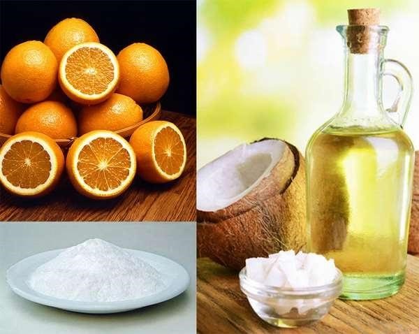 Mặt nạ chăm sóc da mặt sau sinh muối, dầu dừa và cam