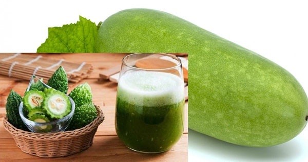 Nước ép mướp đắng và bí đao