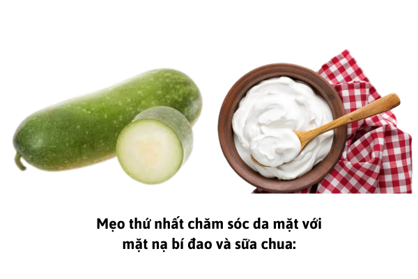 Chăm sóc da mặt với mặt nạ bí đao và sữa chua